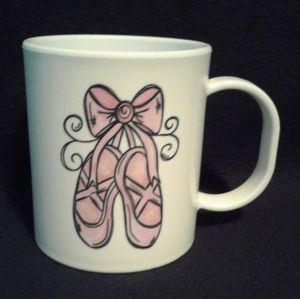 Plastic ballerina mug for kids set of 2